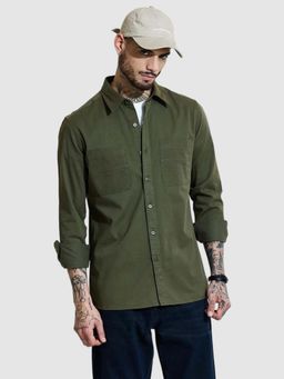 Snitch - Olive Slim Fit Shirt