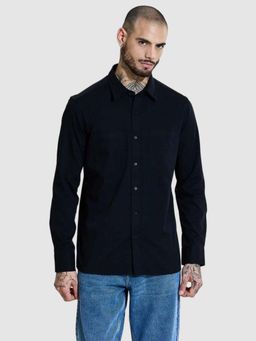 Snitch - Black Slim Fit Shirt