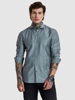 Snitch - Grey Slim Fit Shirt