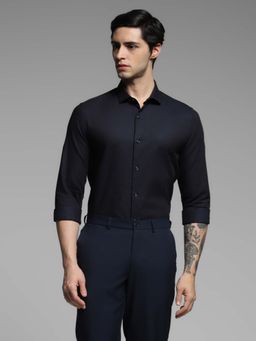 Jack & Jones - Navy Blue Slim Fit Shirts