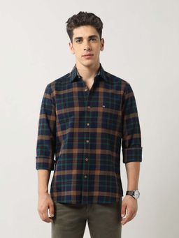 Arrow Sports - Men's Tartan Checked Slim Fit Shirt