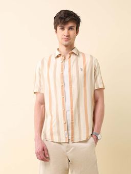 U.S. POLO ASSN. - Men's Vertical Striped Poplin Shirt