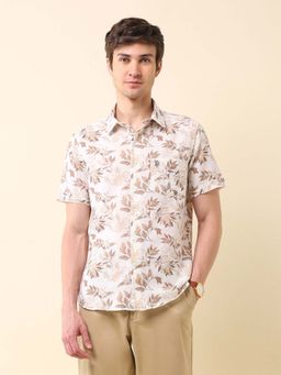 U.S. POLO ASSN. - Men's Floral Printed Tailored Fit Ctm Shirt