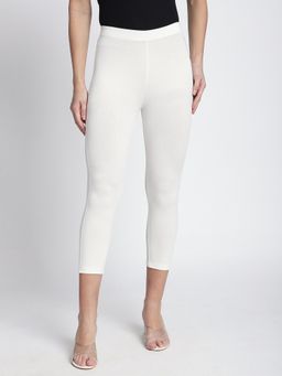 R&B - Ivory Women Solid Skinny Leggings