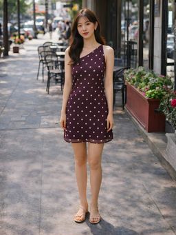 Don’t be basic - Women Maroon Polka Dot Dress