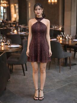 Don’t be basic - Women Brown Animal Print Dress