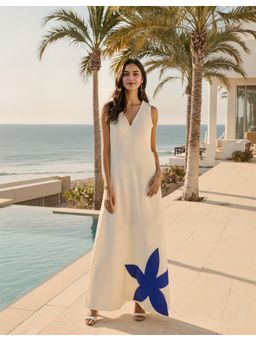 Naava - Women Ivory Floral Picnic Dress