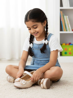 BOYZ N GALZ - Girls Cream Ballerinas