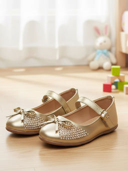 BOYZ N GALZ - Girls Gold Ballerinas