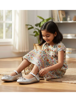 BOYZ N GALZ - Girls Silver Ballerinas