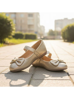 BOYZ N GALZ - Girls Gold Ballerinas