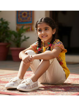 BOYZ N GALZ - Girls Beige Ballerinas