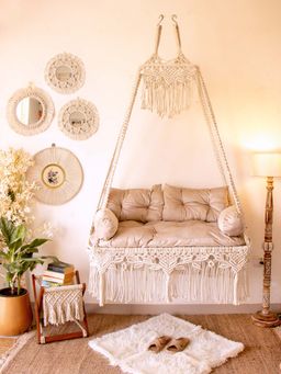 Karighar - Boho Float Swing with Cushions