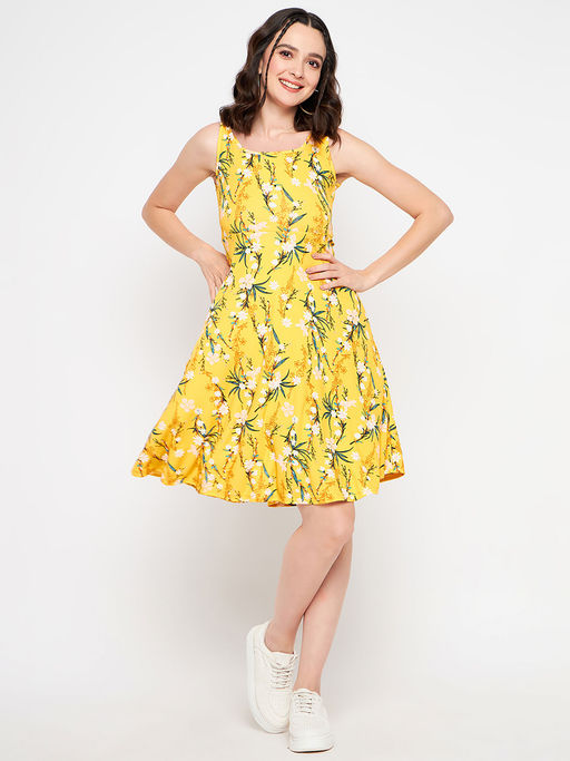 slim fit dress slacks Laced Up Lovely Fit & Flare Dress #D9077 Black / S main image 1