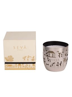 SEVA HOME - Dil Se Heirloom Silver Scented CandleLarge, Festive Gift & Home Décor