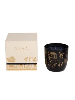 SEVA HOME - Dil Se Heirloom Black Scented CandleLarge, Festive Gift & Home Décor