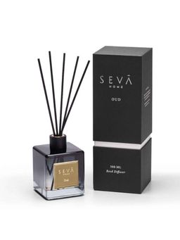 SEVA HOME - Black Oud 5 Fiber Rattan Reed Sticks Diffuser Room Freshener for Home