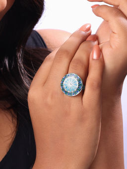 Mia by Tanishq - Midnight Mosaic Ring