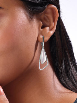 Mia by Tanishq - Mother Of Pearl Abstract Earrings