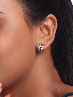 Mia by Tanishq - Shimmer Crush Hoop Earrings