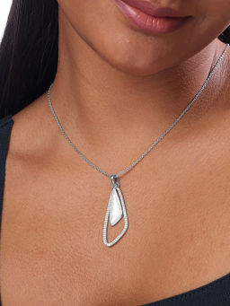 Mia by Tanishq - Mother Of Pearl Abstract Pendant