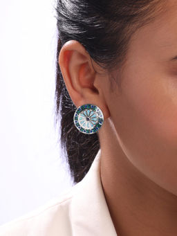 Mia by Tanishq - Midnight Mosaic Stud Earrings