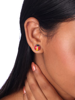 Mia by Tanishq - Whimsical Ladybug Stud Earrings