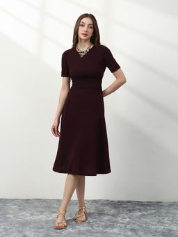 Globus - Women Burgundy Solid Dress