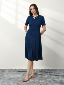 Globus - Women Teal Solid Dress