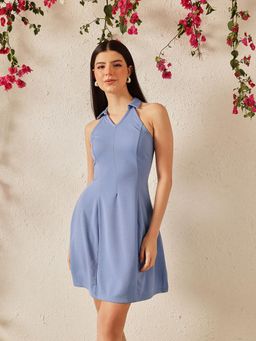 STREET 9 - Women Blue Solid Dress