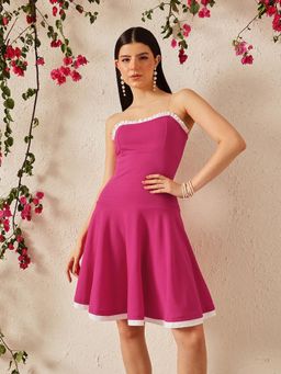 STREET 9 - Women Pink Solid Dress