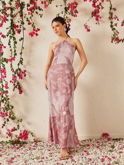 STREET 9 - Women Pink Printed Maxi Dress
