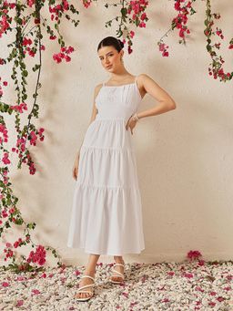 STREET 9 - Women White Solid Dress