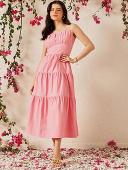 STREET 9 - Women Pink Solid Dress