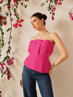 STREET 9 - Women Pink Solid Top