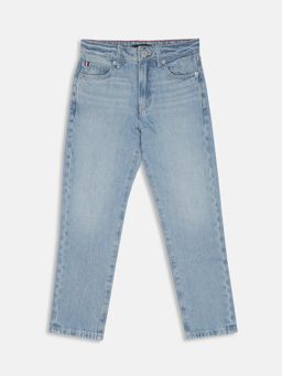 Tommy Hilfiger - Boys Blue Cotton Solid Jeans