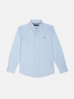 Tommy Hilfiger - Boys Blue Cotton Stripes Shirt