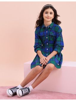 U.S. POLO ASSN. - Girls Multi-Color Cotton Checks Dress