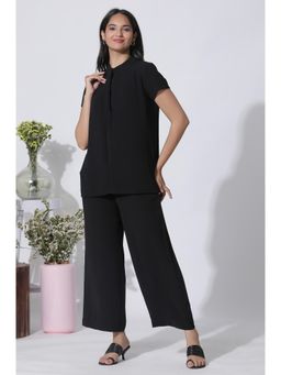 W - Black Short Sleeves Top & Trouser Co-Ord (Set of 2)