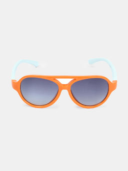 DukieKooky - Unisex Kids Grey Lens Orange Sunglasses with UV Protected Lens 900721 (S)