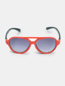 DukieKooky - Kids Grey Lens Red Wayfarer Sunglasses with UV Protected Lens (S)