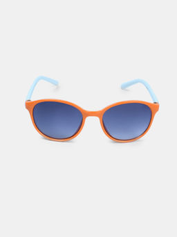DukieKooky - Kids Grey Lens Orange Wayfarer Sunglasses with UV Protected Lens (S)
