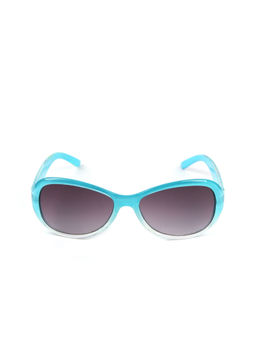 DukieKooky - Unisex Black Lens Blue Oval Sunglasses with UV Protected Lens (M)