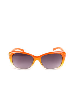 DukieKooky - Unisex Black UV Protected Lens Orange Rectangle Sunglasses 900815 (M)