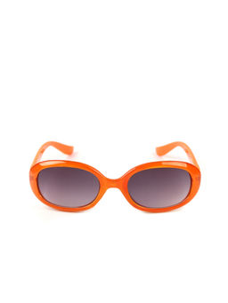 DukieKooky - Unisex Black Lens Orange Oval Sunglasses with UV Protected Lens 900817 (M)