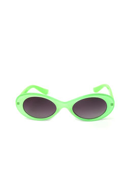 DukieKooky - Unisex Black Lens Green Oval Sunglasses with UV Protected Lens 900825 (S)