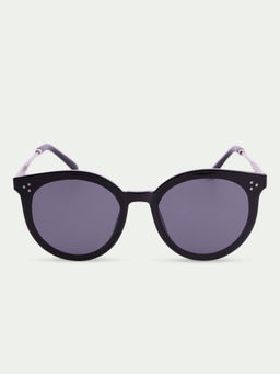 DukieKooky - Unisex Kids Grey Black Round Sunglasses With UV Protected Lens (M)
