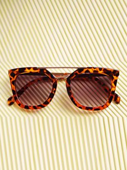 DukieKooky - Kids Purple Lens Brown Wayfarer Sunglasses with UV Protected Lens (M)