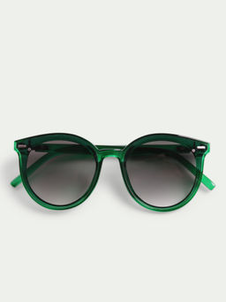 DukieKooky - Unisex Kids Black Lens Green Wayfarer Sunglasses DKSG342B (M)