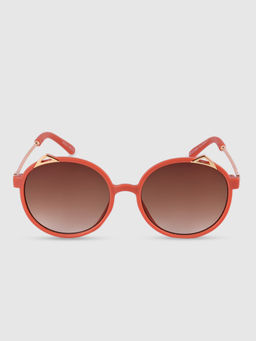 DukieKooky - Kids Round Sunglasses with UV Protected Lens- Orange (M)